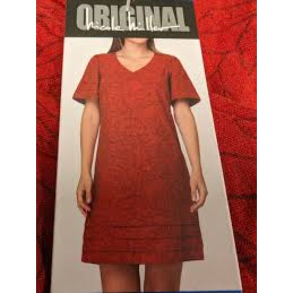 Nicole Miller Linen Blend V-Neck Shirt Dress - Size XXL - Picture 6 of 7